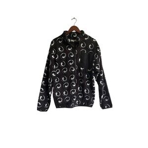 Earthbound Yin‎ Yang Fleece Pullover Jacket Quarter Zip Cozy Comfy S